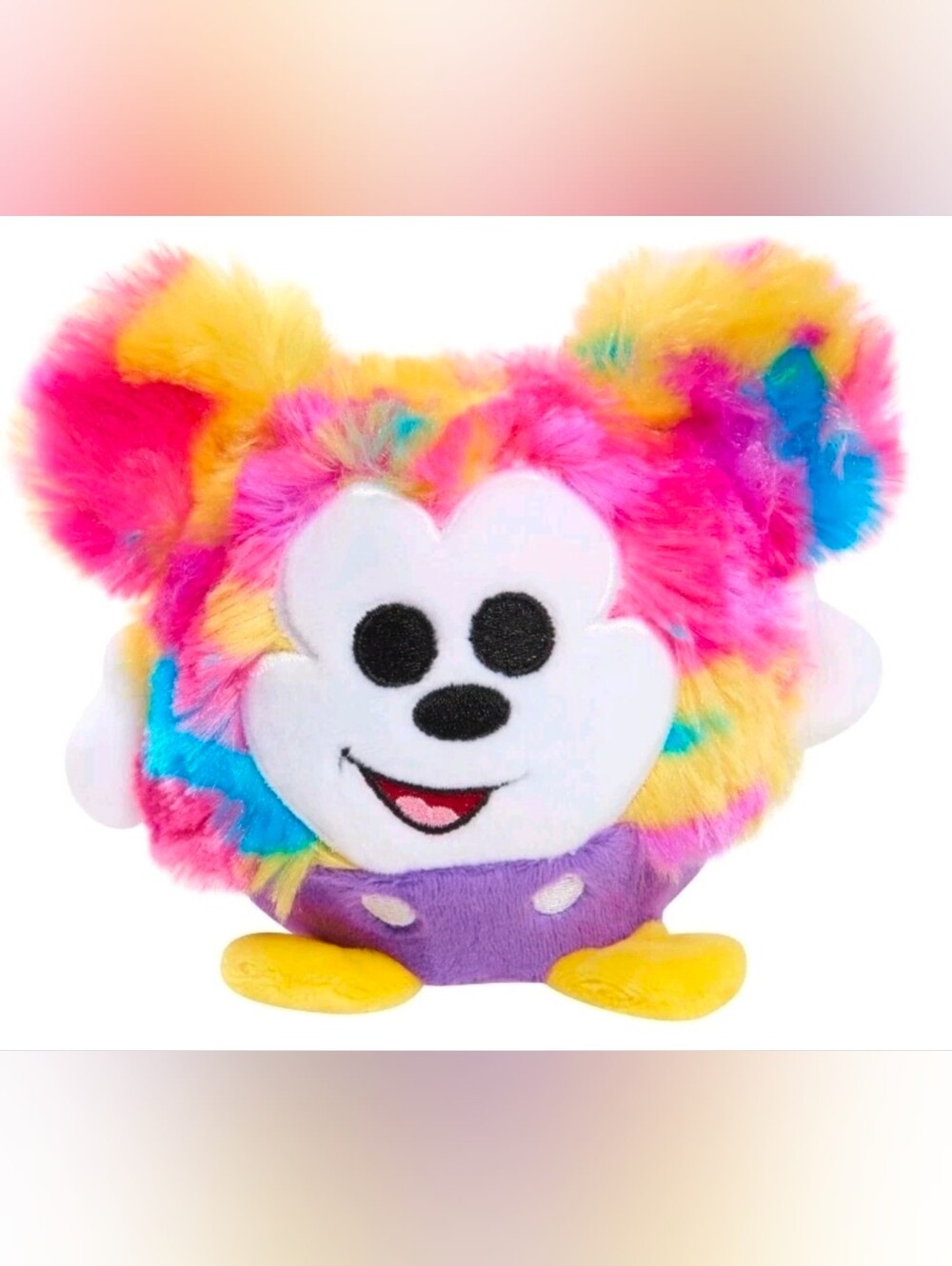 Disney Just Play "Squeeze Me" Plush Toy - Rainbow Mickey NWT